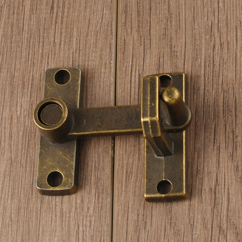 Security Chain Door - 1 ชุด Bronze เลื่อนประตูหน้าต่างล็อคพร้อมสกรูโลหะประตู LATCH GUARD