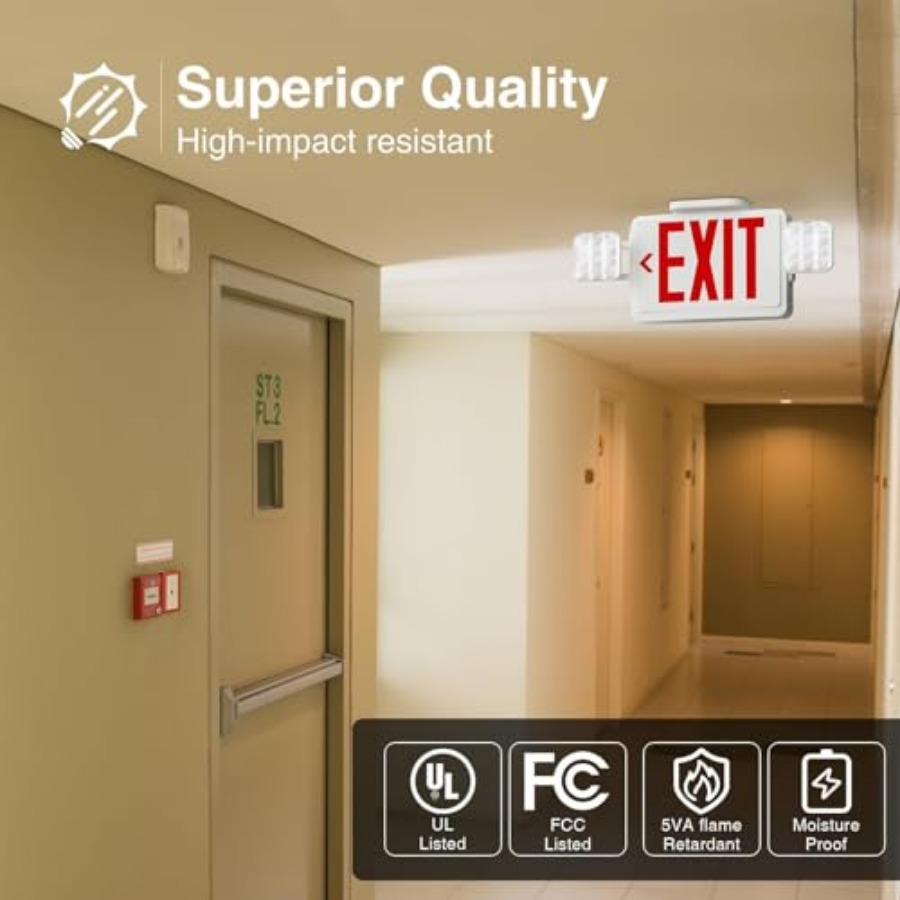 ป้ายไฟ LED ทางออกฉุกเฉินพร้อมไ - Emergency Exit Sign บทวิจารณ์และราคา