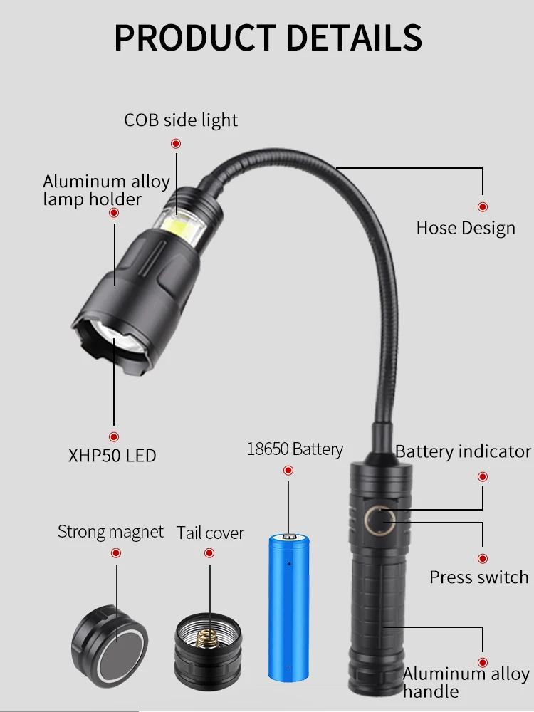 ไฟฉาย LED XHP50แบบชาร์จไฟได้ U - Power Outage Light บทวิจารณ์และราคา