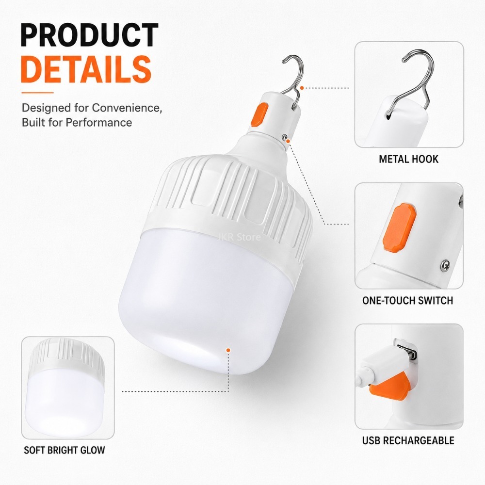 ไฟแคมป์ปิ้งแบบชาร์จ USB ได้ โค - Power Outage Light บทวิจารณ์และราคา