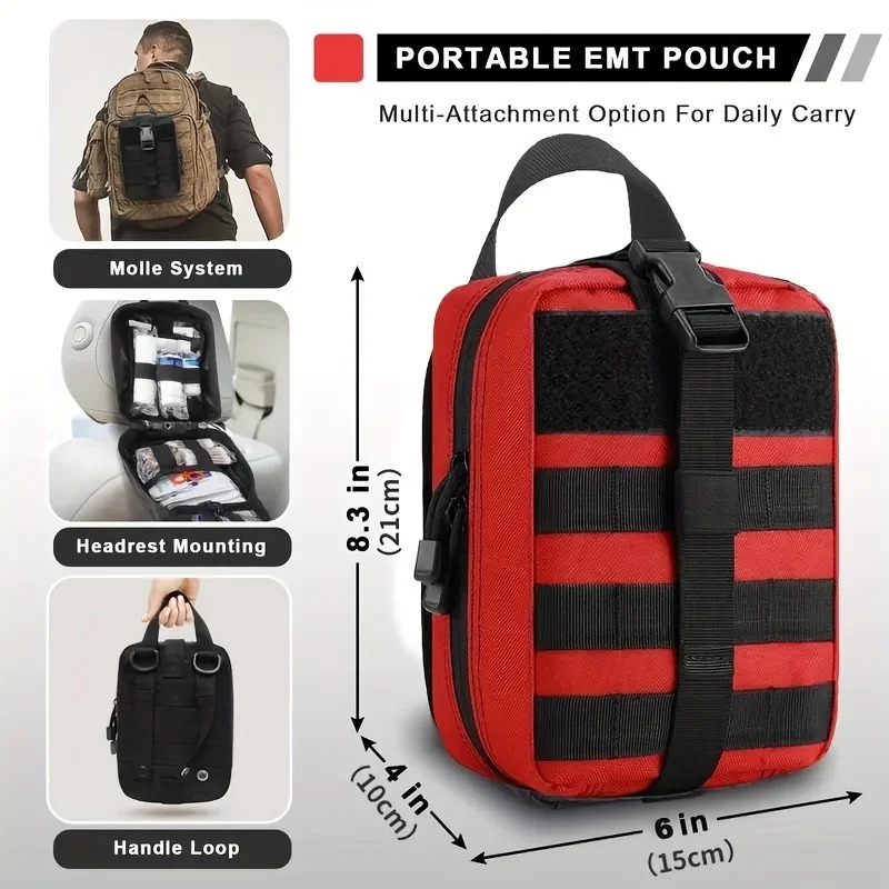 ชุดปฐมพยาบาลพกพา 363 ชิ้น อุปก - First Aid Bag Kit บทวิจารณ์และราคา