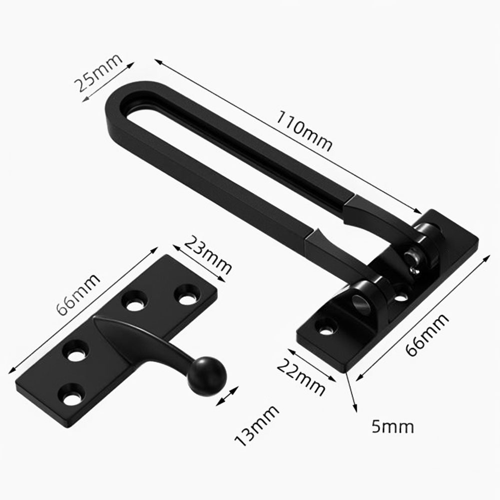 กลอนประตูโซ่ล็อคกันขโมยสีดำทำจ - Security Chain Door บทวิจารณ์และราคา